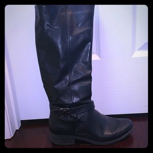 New black leather boots